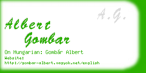 albert gombar business card